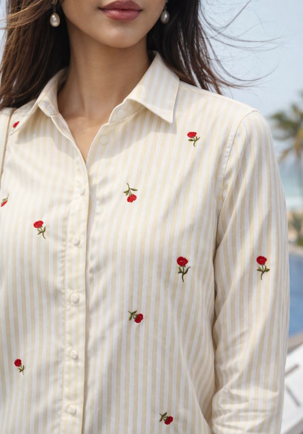 ZERAH EMB YELLOW BLOUSE